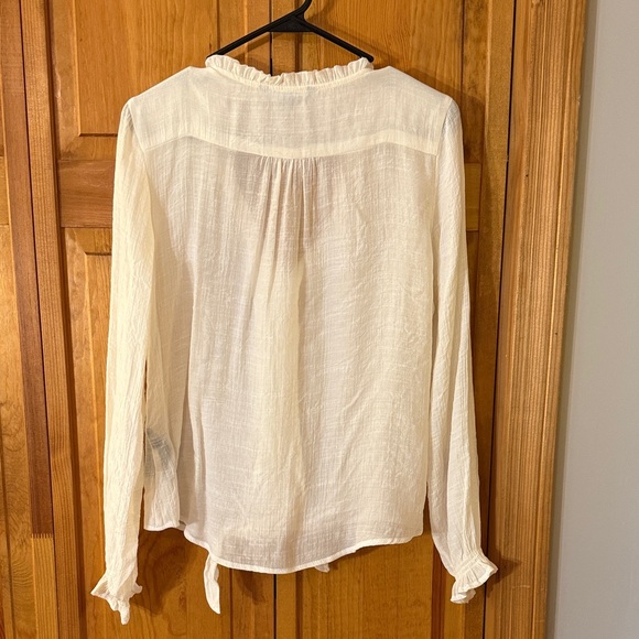 Zac & Rachel Ivory Ruffle Button-Up Blouse - Picture 5 of 5
